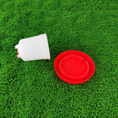 Red 2L Plastic Automatic Hen Water Feeders / Poultry Drinker Easy Installation Anti drip Water Supply