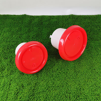 Anti Drip Red Poultry Drinker / Drinking Troughs Easy Installation Cylindrical Waterer 10L