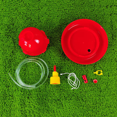 Anti Drip Red Plastic Rooster Drinking Devices Drinking Troughs Easy Installation Long Lasting