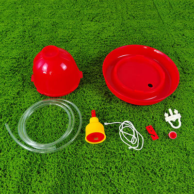 Anti Drip Red Plastic Rooster Drinking Devices Drinking Troughs Easy Installation Long Lasting