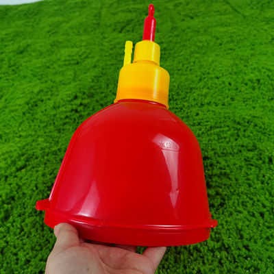 37.5cm X 36.5cm Cylindrical Bird Watering Dispensers Cone Shape Plastic Anti Drip Watering