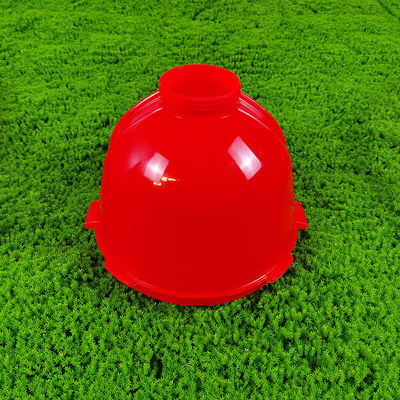 Long Lasting Red Plastic Plastic Water Feeder Cone Shape Anti Drip Design Various Poultry Types