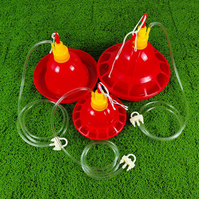 Easy Installation Poultry Drinker With Anti Drip Feature Red Color
