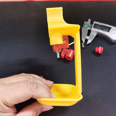 Nipple Suspension Cup For Poultry Equipment Suspension Fixed In Chicken Cage Red And Yellow