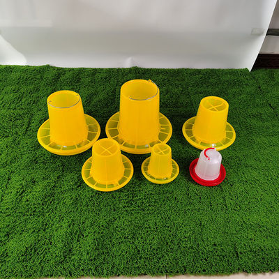 Plastic Poultry Feed Bucket Suitable For Poultry Farming In Red Yellow