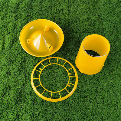 Round Red / Yellow Poultry Feed Bucket Modern 11L Storage Solution