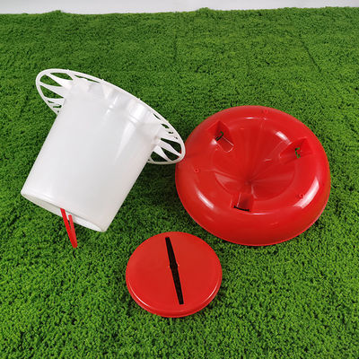 Modern Plastic Cylinder Poultry Feeder 9L Capacity Feeding Chickens Ducks Geese Turkeys