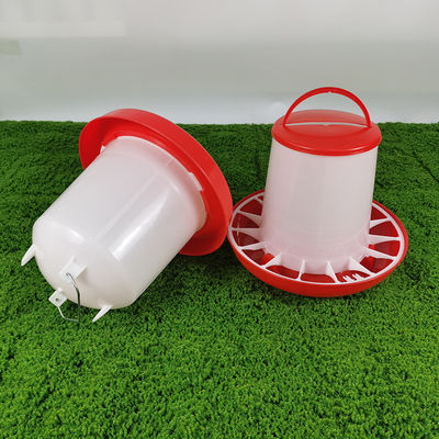 Fowl Feeding Tool Red And White 30.5cm(H) X 37.5cm(D) With 9L Capacity