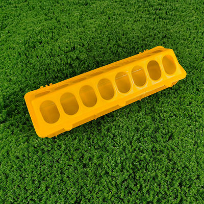 Modern Red And Yellow Poultry Meal Trough For All Poultry Types Avoid Wastage