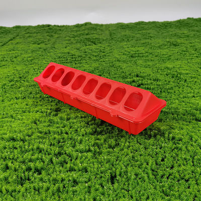 Modern 30*11.5*7.2（Cm） Rectangle Poultry Feeding Trough Red / Yellow Safe Design Standard Capacity