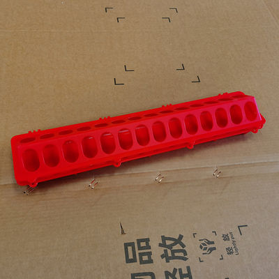 Weather Resistant Red Yellow Poultry Trough No Sharp Edges Easy To Clean