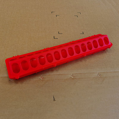 Weather Resistant Red Yellow Poultry Trough No Sharp Edges Easy To Clean