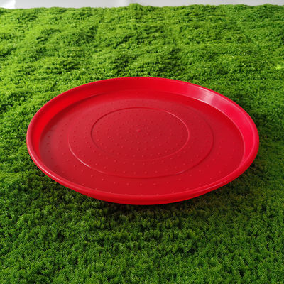Lightweight Red Circular Poultry Feeding Tray Durability for Farms/ Retail