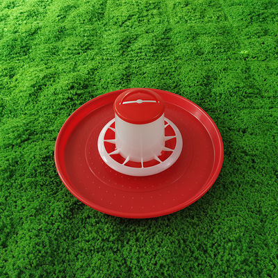 Portable Durability Chicken Feeding Tray for Farms Retail - Lightweight Red