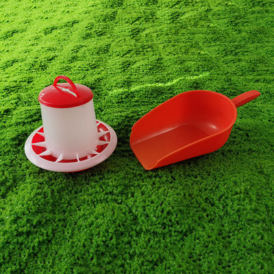 Durable Orange Plastic Feeding Tools Poultry Feeder Easy To Clean Eco Friendly Scoop For Animals