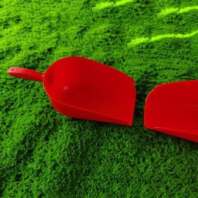 Eco Friendly Long Handle Orange Plastic Feed Shovel For Animal Feeding Task