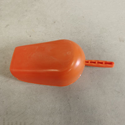 Heavy Duty Animal Feed Shovel With Long Handle Easy To Clean Orange Scoop