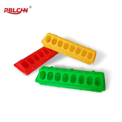 Standard Sized Chicken Food Trough Weather Resistant Poultry Rectangular Shape