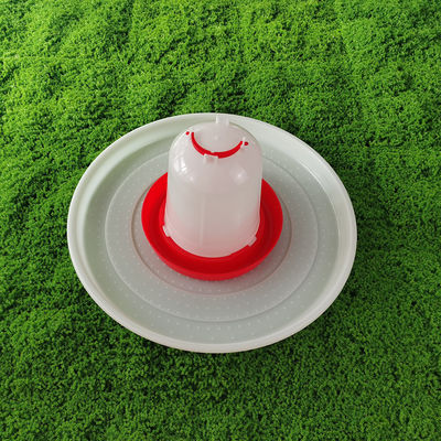 Standard Size Red Round Chicken Feeding Tray For Poultry Production