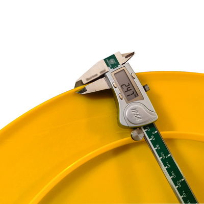 Thick Yellow Poultry Feeding Bucket Farm Feeder Pigeon Chick Feeding Equipment Sturdy Durable Round Design