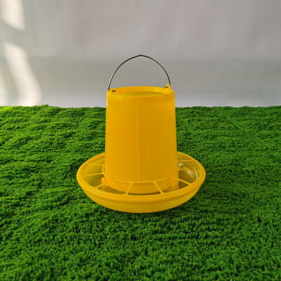 Yellow Round Plastic Poultry Ration Feeding Bucket 5 Gallon