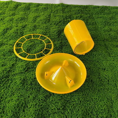 Yellow Round Plastic Poultry Ration Feeding Bucket 5 Gallon