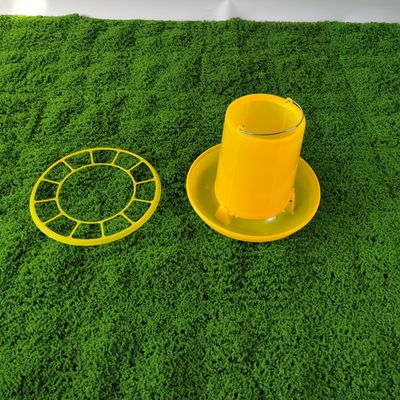 Yellow Round Plastic Poultry Ration Feeding Bucket 5 Gallon