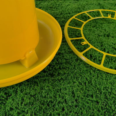 Hanging Poultry Feeder Bucket Standard Weight Yellow