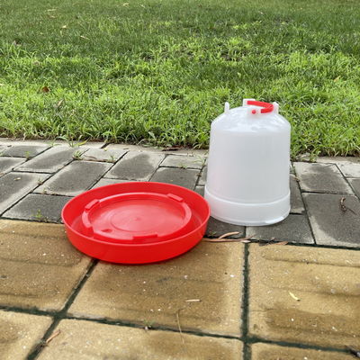 Easy Install Chicken Waterer Red Bird Watering Dispensers Drip Free