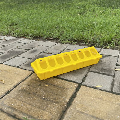 Weather Resistant Rectangle Poultry Feeding Trough No Sharp Edges Rectangular Shape