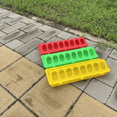 Modern Rectangle Chicken Trough Feeder Weather Resistant Clean Hygienic