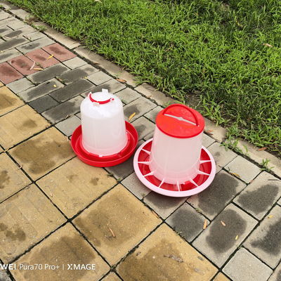 3.5KG Plastic Cylindrical Automatic Chicken Feeder For Ducks And Geese Capacity 3.5L