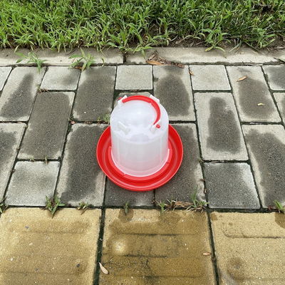 Cone Shaped Plastic Chicken Drinker Durable Red Water Supply For Birds